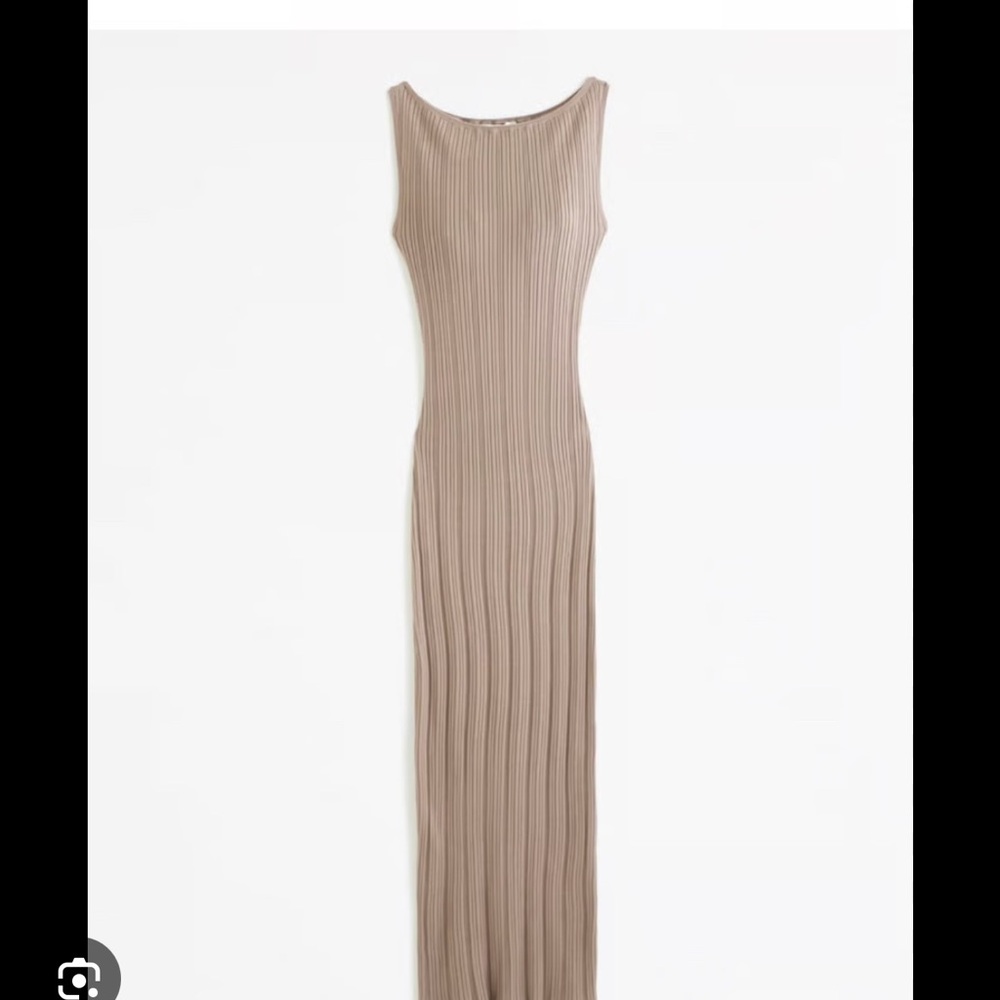 Abercrombie & Fitch Tan Sleeveless Sheath Maxi Dress